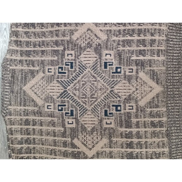 P.J. Henry Sweater Men's Size Large Black Brown Vintage 90's Leather Inserts - Picture 5 of 9